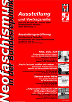 Plakat "Neofaschismus in der Bundesrepublik"