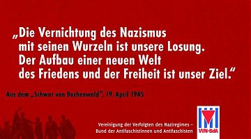 Der "Schwur von Buchenwald" (Quelle: VVN/BdA)